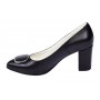 Pantofi dama office eleganti din piele naturala cu toc de 7cm - Model Arinna Negru
